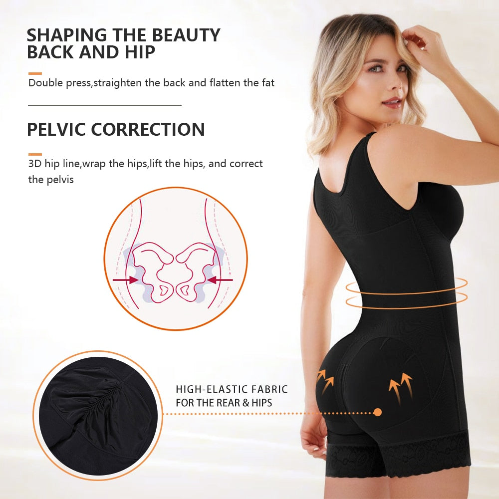 Fajas Colombianas Post Surgery Shapewear Compression Slimming Girdle Woman Flat Stomach Lace Shaper Skims Shorts Bodyshaper